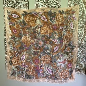 Adrienne Vittadini Floral Silk Scarf